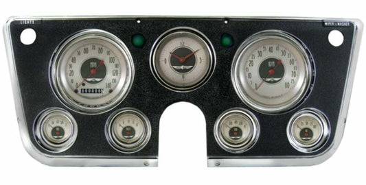 Fits 1967-72 Chevrolet C10 Pickup All American Nickel Instrument Clusters CT67AN