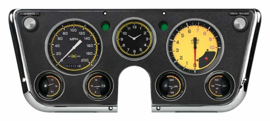 Fits 1967-1972 Chevrolet C10 Pickup AutoCross Yellow Instrument Clusters CT67AXY