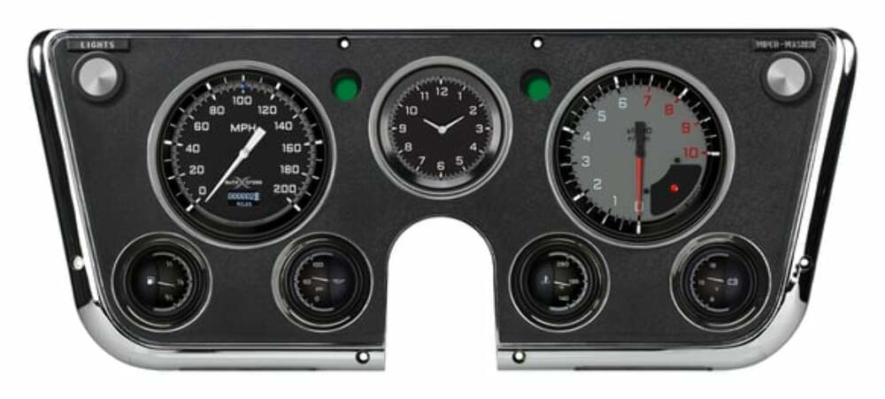 Fits 1967-1972 Chevrolet C10 Pickup AutoCross Gray Instrument Clusters CT67DAXG