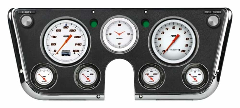 Fits 1967-1972 C10 Pickup Velocity White LS Instrument Clusters CT67DVSW-LS
