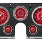 Fits 1967-1972 Chevrolet C10 Pickup V8 Red Steelie Instrument Clusters CT67V8RS