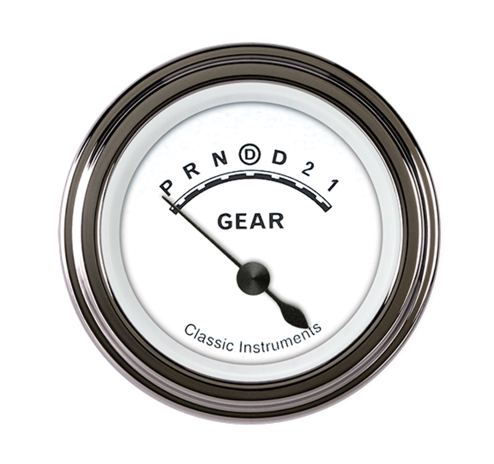 Classic White 2 1/8" Gear Indicator CW06SLF