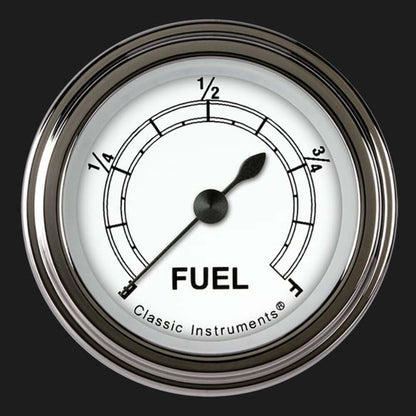 Classic White 2 1/8" Fuel Gauge CW109SLF