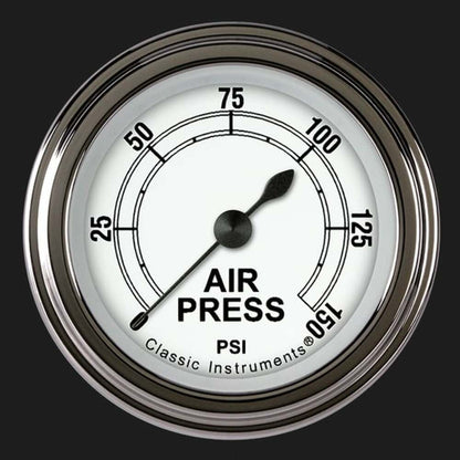Classic White 2 1/8" Air Pressure Gauge CW118SLF