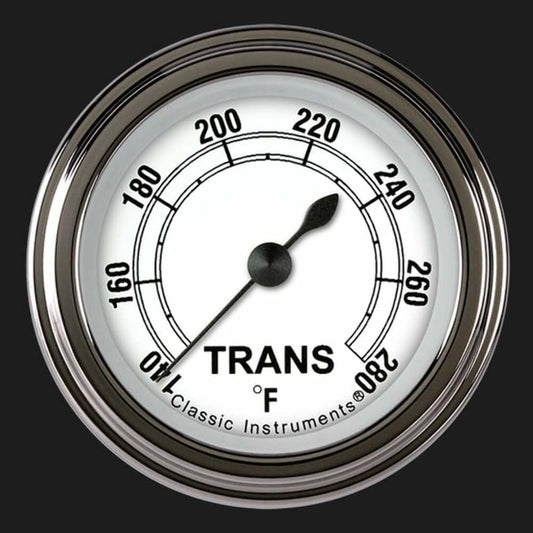Classic White 2 1/8" Transmission Temperature Gauge CW127SLF