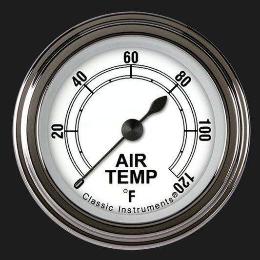 Classic White 2 1/8" Outside Air Temp. Gauge CW199SLF