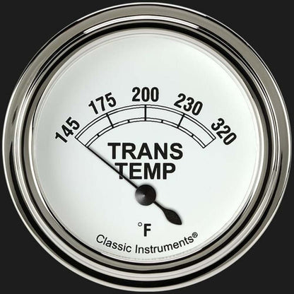 Classic White 2 5/8" Transmission Temperature Gauge CW227SLF