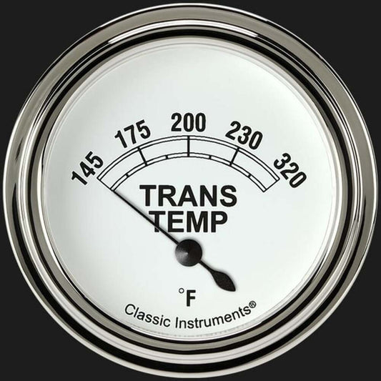 Classic White 2 5/8" Transmission Temperature Gauge CW227SLF