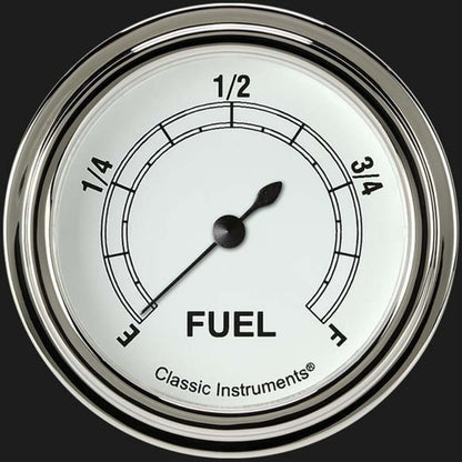 Classic White 2 5/8" Fuel Gauge CW309SLF
