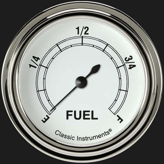 Classic White 2 5/8" Fuel Gauge CW309SLF