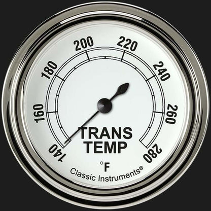 Classic White 2 5/8" Transmission Temperature Gauge CW327SLF