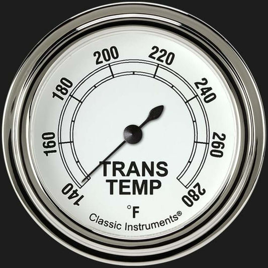 Classic White 2 5/8" Transmission Temperature Gauge CW327SLF