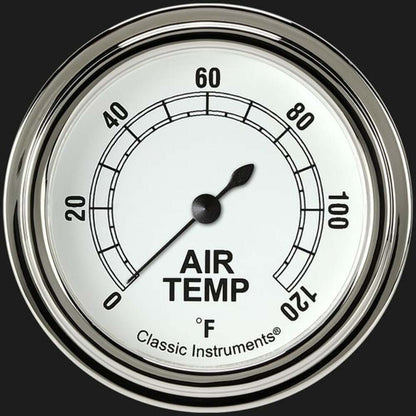 Classic White 2 5/8" Outside Air Temp Gauge CW399SLF
