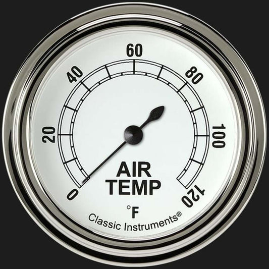 Classic White 2 5/8" Outside Air Temp Gauge CW399SLF