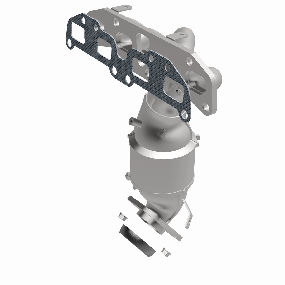 Catalytic Converter with Integrated Exhaust Manifold for HM Grade Federal / EPA Compliant Direct-Fit Manifold Catalytic