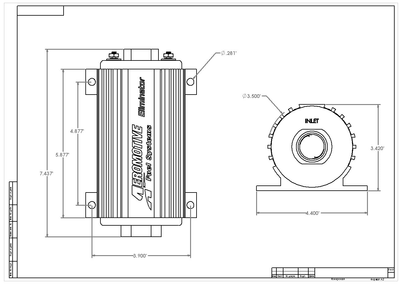 Electric Fuel Pump High Flow EFI Performance Universal Fit Aeromotive 11104-BGPL