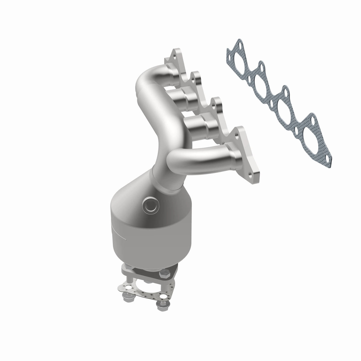 Catalytic Converter with Integrated Exhaust Manifold for HM Grade Federal / EPA Compliant Direct-Fit Manifold Catalytic