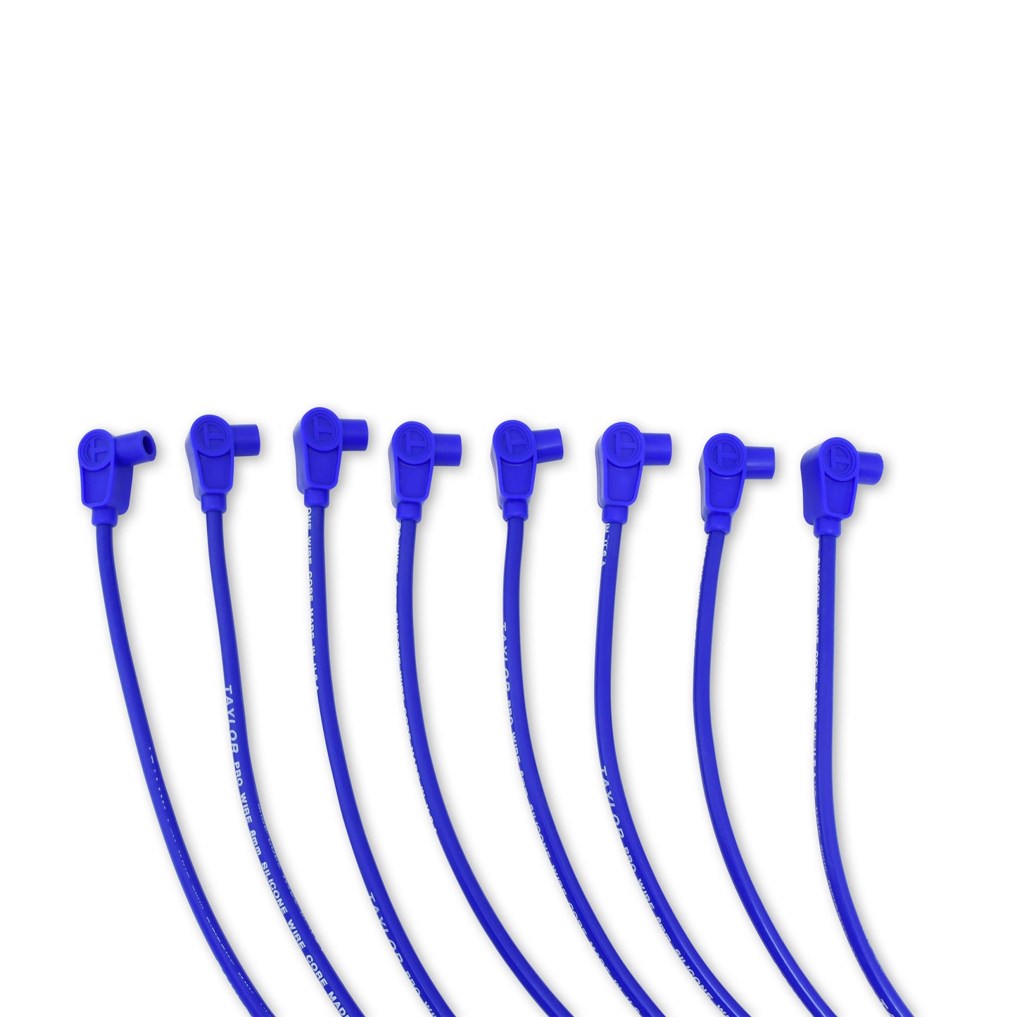 Spark Plug Wire Set Universal 8mm Silicone 90? 0 ohm/ft Prowire Solid Blue 70660