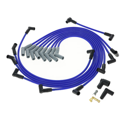 Spark Plug Wire Set Universal 8.2mm Silicone Thundervolt 40 ohm/ft Blue 84658