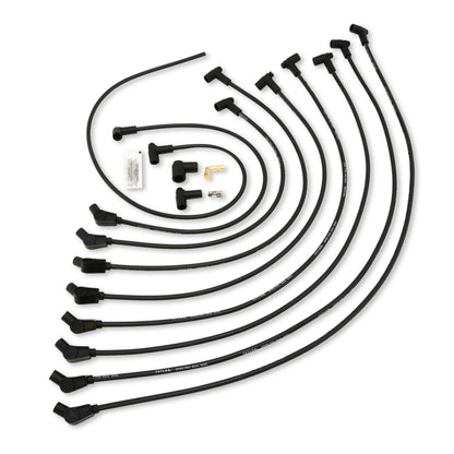 Spark Plug Wire Set Universal 8mm Silicone Spiro Pro 350 ohm/ft Black 76058