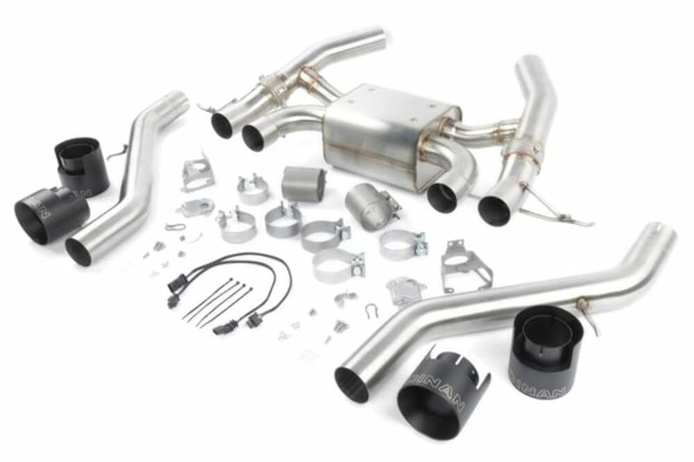 Valved Axle-Back Exhaust For 2023-2024 Bmw M2 Stainless Black Tips-D660-0100-BLK