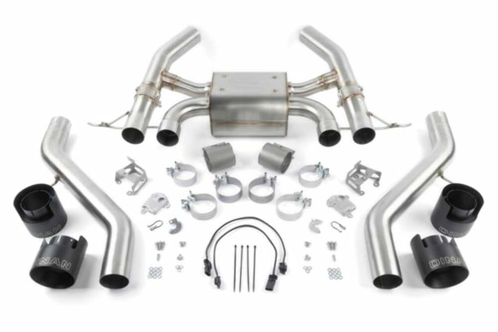Valved Axle-Back Exhaust For 2023-2024 Bmw M2 Stainless Black Tips-D660-0100-BLK