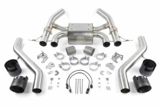 Valved Axle-Back Exhaust For 2023-2024 Bmw M2 Stainless Black Tips-D660-0100-BLK