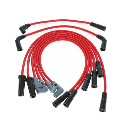 Spark Plug Wire Set Universal 8.2mm Silicone Thundervolt 40 ohm/ft Red 84235