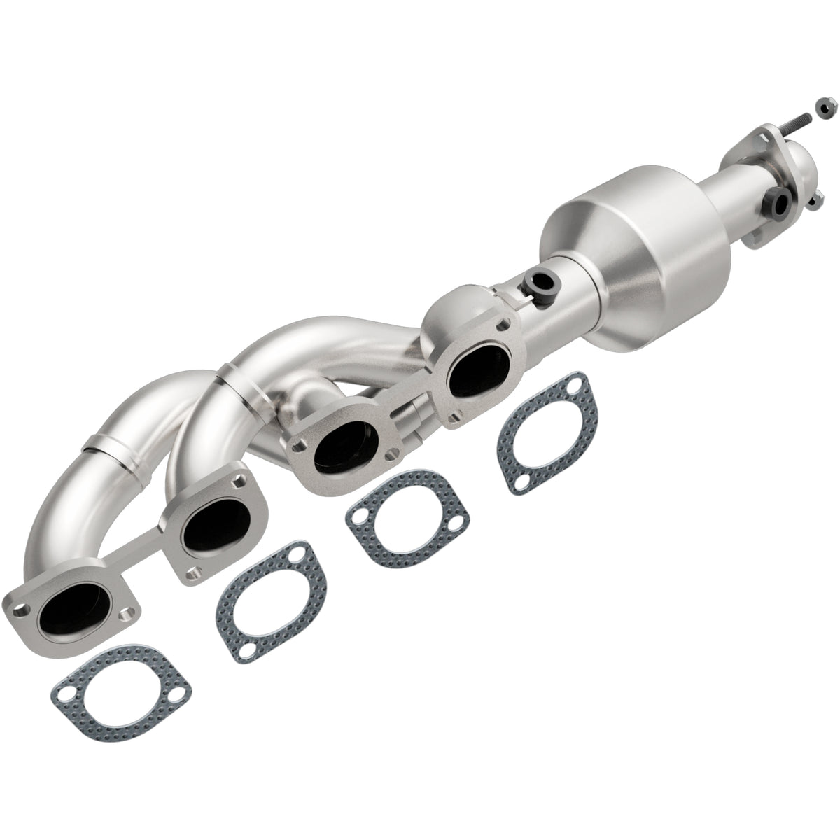 Catalytic Converter with Integrated Exhaust Manifold for HM Grade Federal / EPA Compliant Direct-Fit Manifold Catalytic