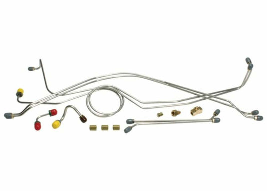 Fits 59 3B Front Disc Brake Conversion Brake Lines-Firewall Mount-Power DBBL59T