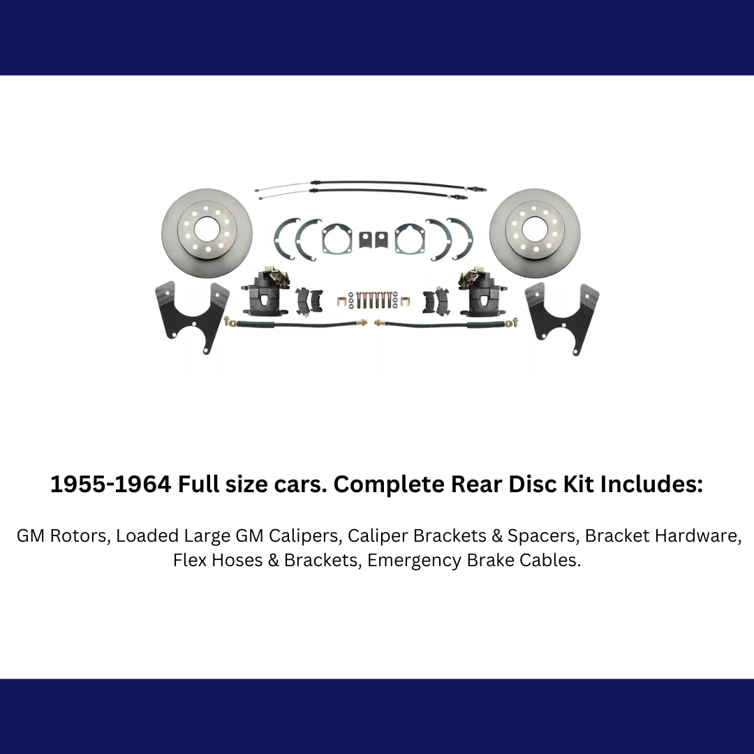 Fits Rear GM 1955-1968 Full Size 10/12 Bolt Disc Brake Kit w/E-Brake DBK1012FS - Discs, Rotors, and Hardware Car Part People