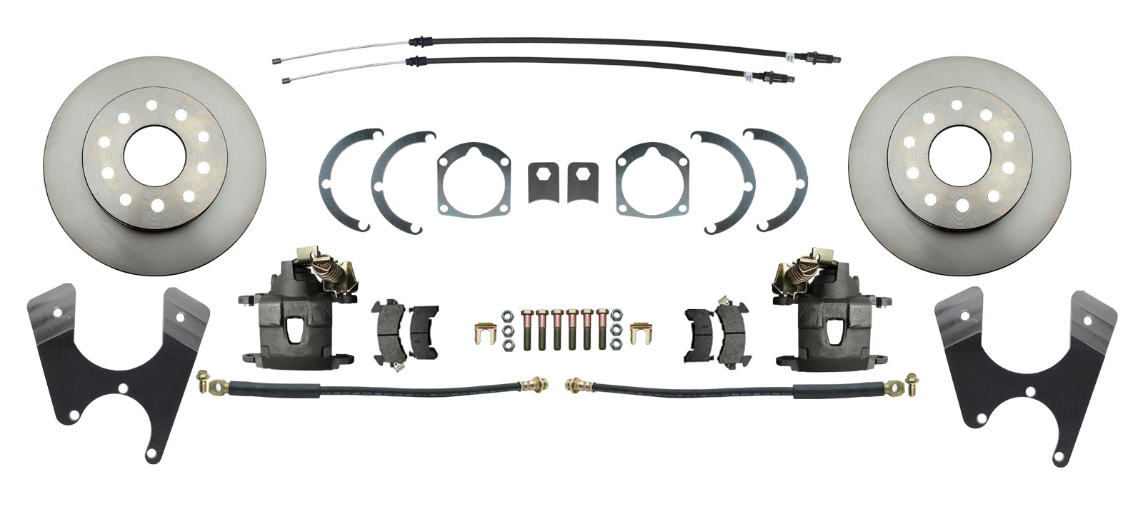 Fits Rear GM 1955-1968 Full Size 10/12 Bolt Disc Brake Kit w/E-Brake DBK1012FS - Discs, Rotors, and Hardware Car Part People