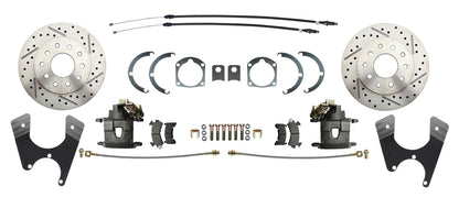 Fits Rear GM 1955-68 10/12 Bolt Disc Brake w/E-Brake &Slotted Rotors DBK1012FSLX - Discs, Rotors, and Hardware Car Part People