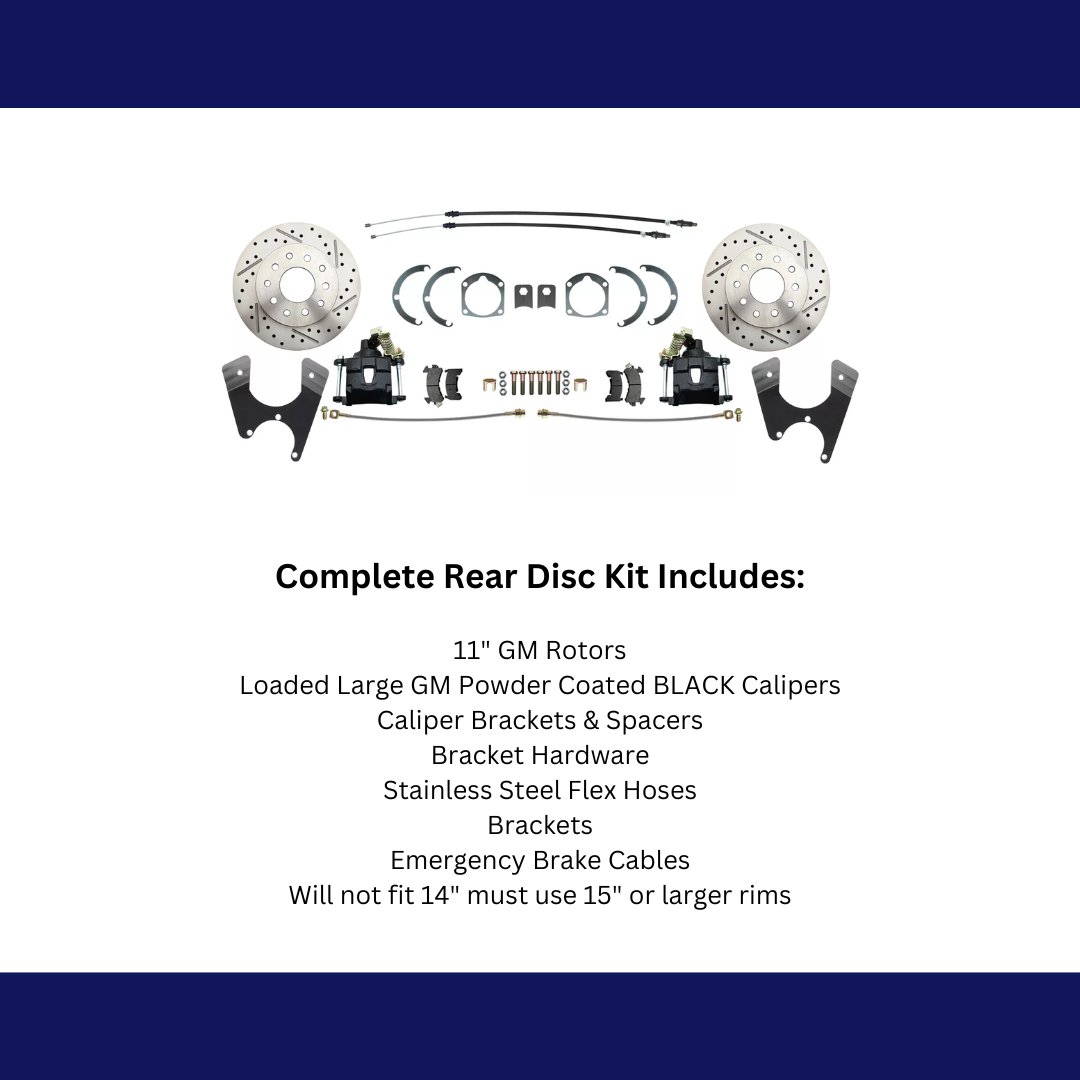 Fits Rear GM 55-68 10/12; Disc Brake w/E-Brake &Slotted Rotor-Black DBK1012FSLXB - Discs, Rotors, and Hardware Car Part People