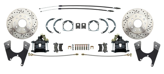 Fits Rear GM 55-68 10/12; Disc Brake w/E-Brake &Slotted Rotor-Black DBK1012FSLXB - Discs, Rotors, and Hardware Car Part People