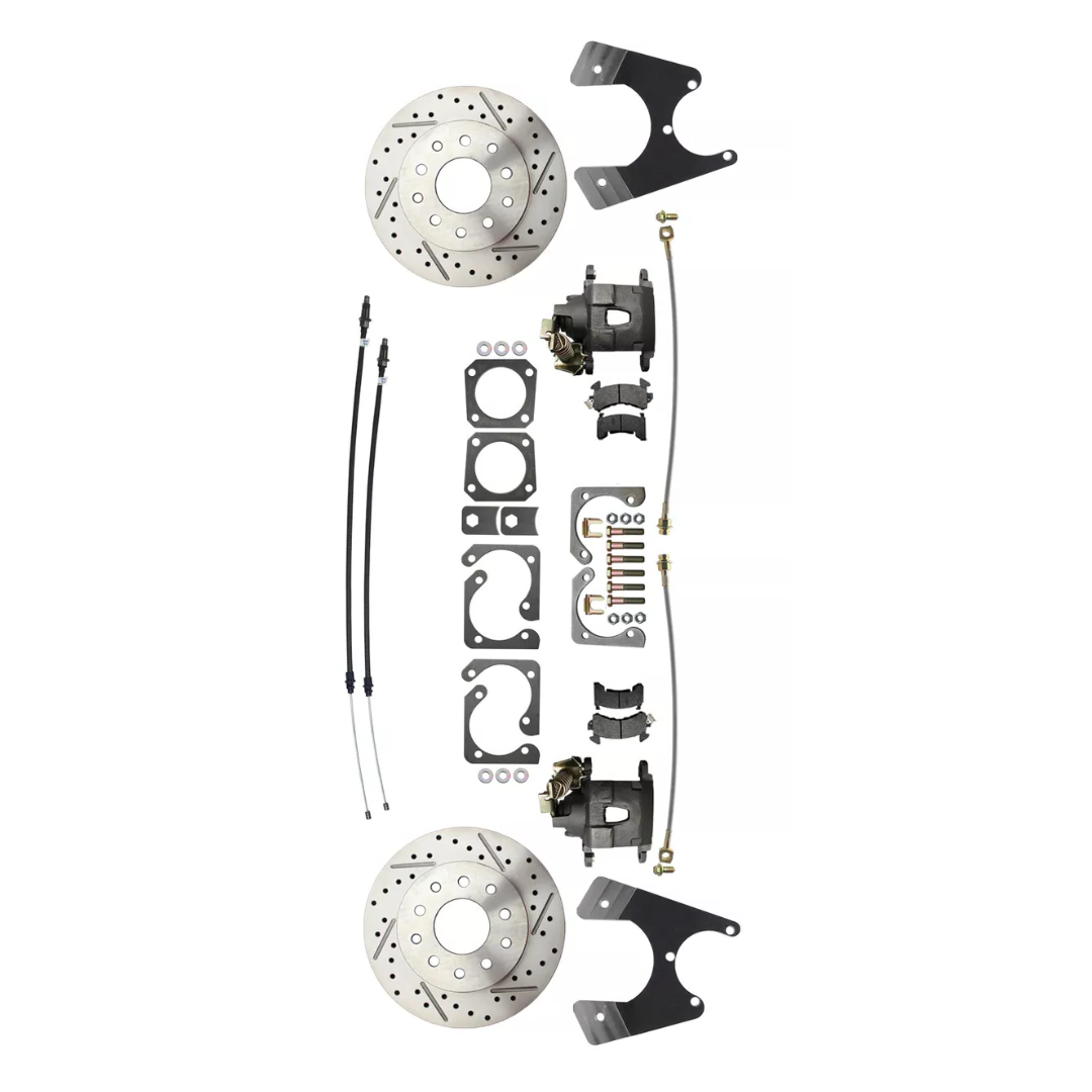 Fits 1967-69 Camaro 10/12 Bolt Disc Brake w/E-Brake & Slotted Rotor DBK1012SLX - Discs, Rotors, and Hardware Car Part People