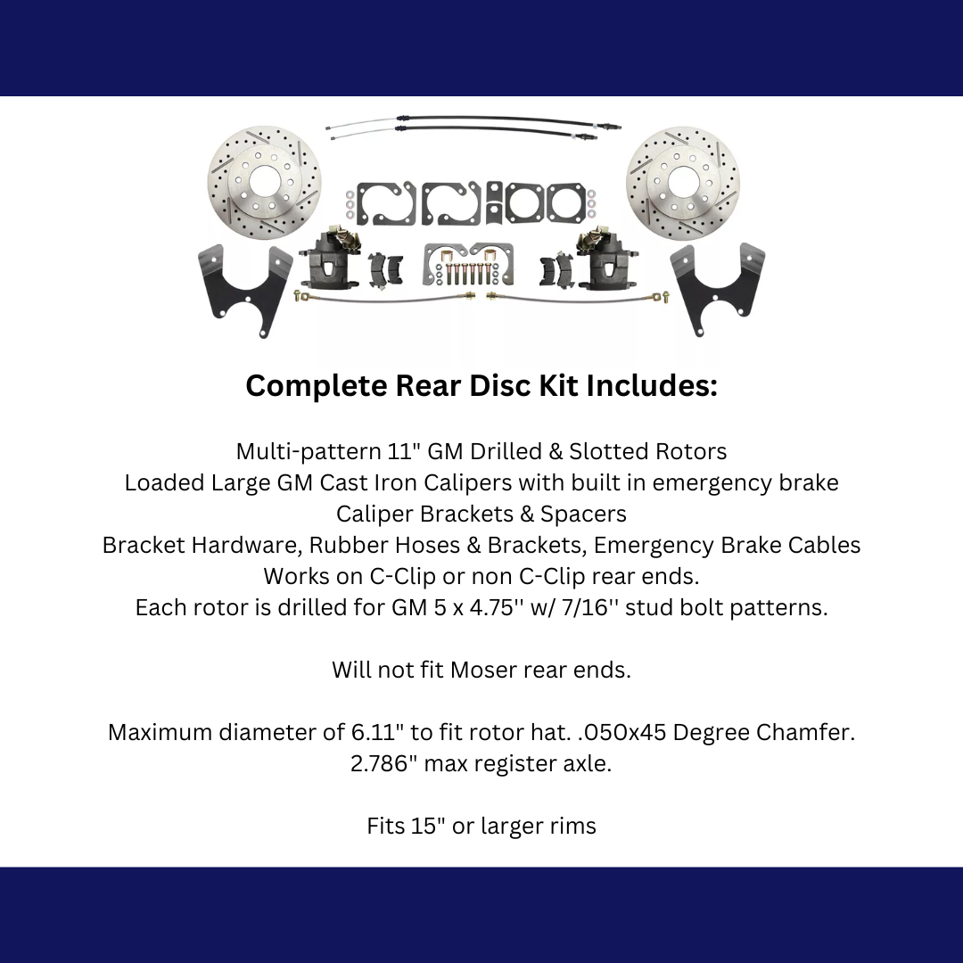 Fits 1967-69 Camaro 10/12 Bolt Disc Brake w/E-Brake & Slotted Rotor DBK1012SLX - Discs, Rotors, and Hardware Car Part People