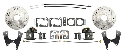 Fits 1967-69 Camaro 10/12 Bolt Disc Brake w/E-Brake & Slotted Rotor DBK1012SLX - Discs, Rotors, and Hardware Car Part People