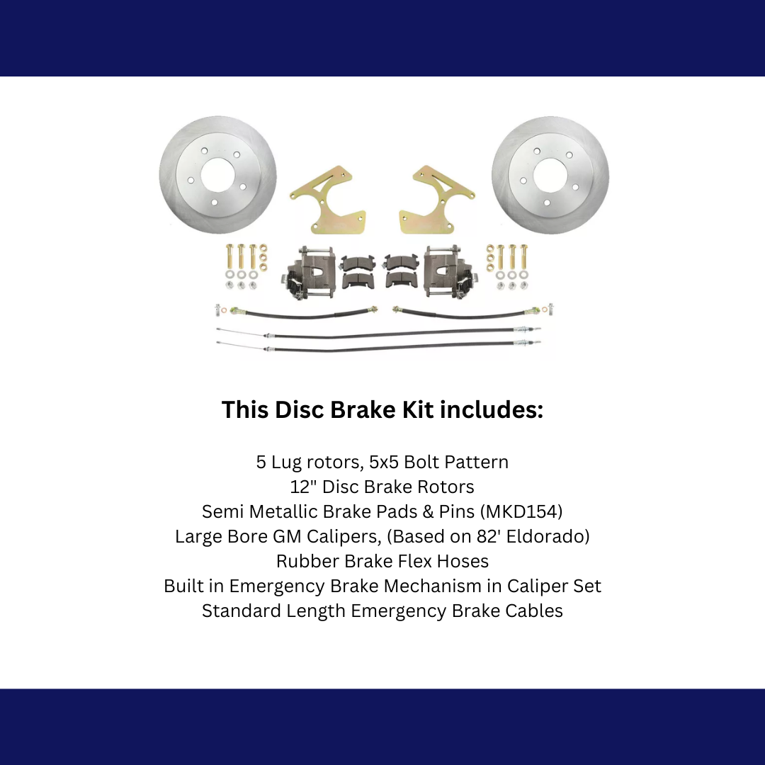 Fits 1963-1987 Chevy C10 Truck Rear 5 Lug Standard Disc Brake Kit DBK1012TRK-5 - Discs, Rotors, and Hardware Car Part People
