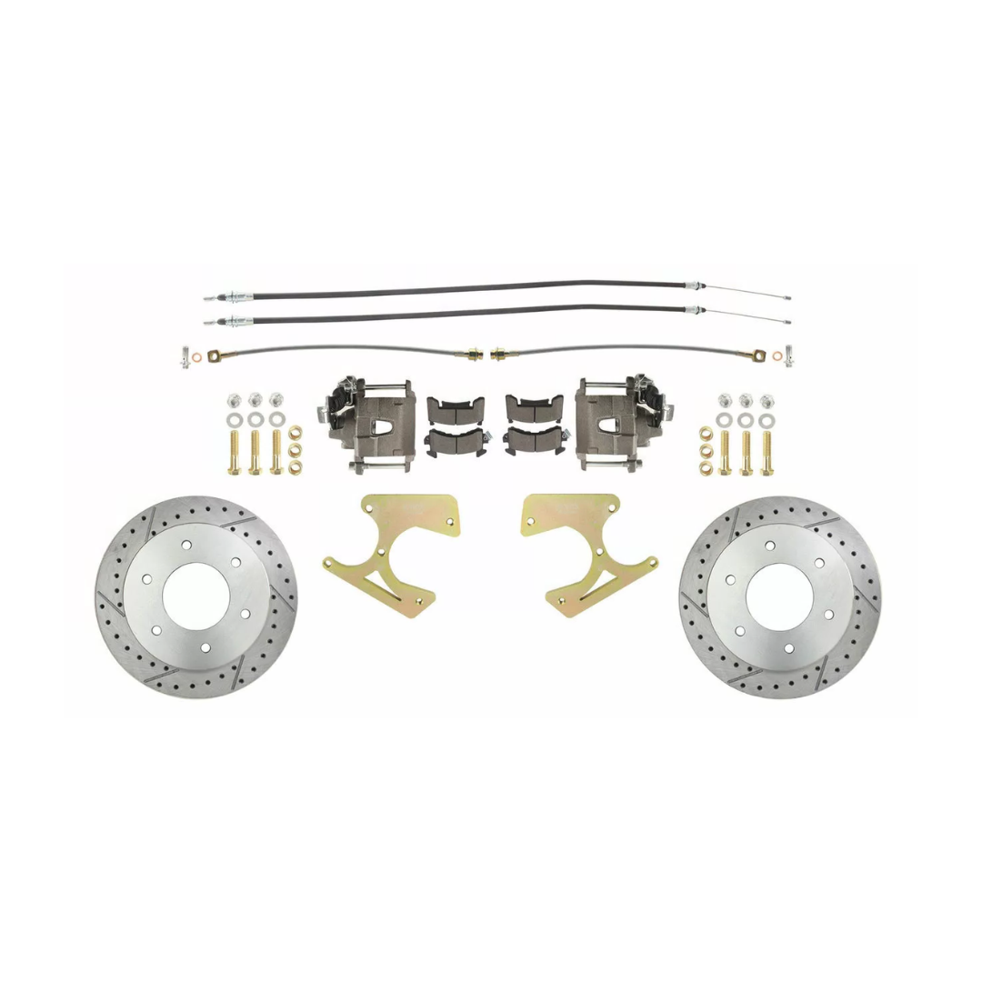 Fits 1963-1987 C10 Truck Rear 6 Lug Drilled&Slotted Disc Brake Kit DBK1012TRK-LX