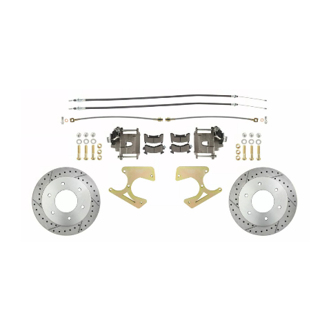Fits 1963-1987 C10 Truck Rear 6 Lug Drilled&Slotted Disc Brake Kit DBK1012TRK-LX