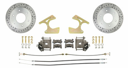 Fits 1963-1987 C10 Truck Rear 6 Lug Drilled&Slotted Disc Brake Kit DBK1012TRK-LX - Discs, Rotors, and Hardware Car Part People