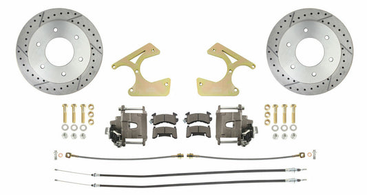 Fits 1963-1987 C10 Truck Rear 6 Lug Drilled&Slotted Disc Brake Kit DBK1012TRK-LX - Discs, Rotors, and Hardware Car Part People