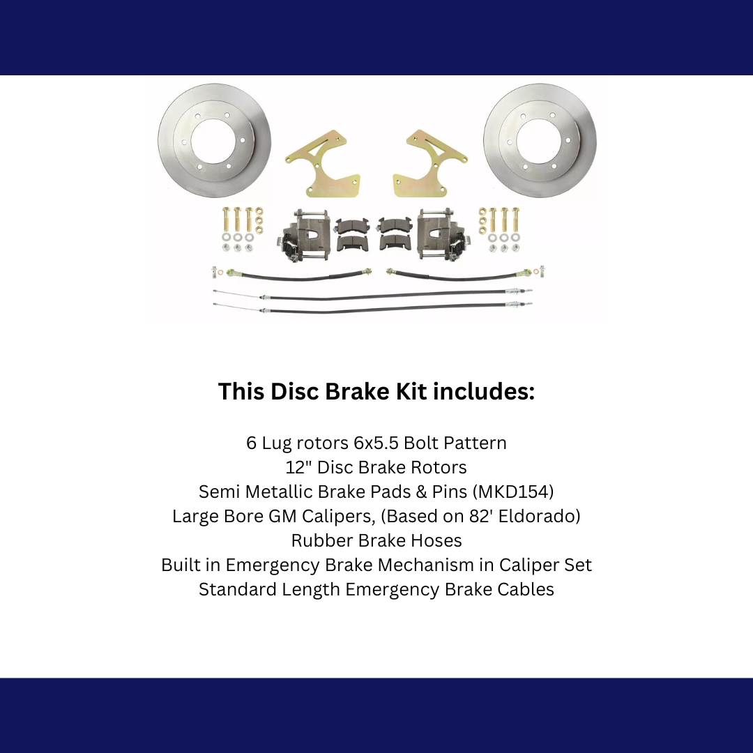 Fits 1963-1987 Chevy C10 Truck Rear 6 Lug Standard Disc Brake Kit DBK1012TRK - Discs, Rotors, and Hardware Car Part People