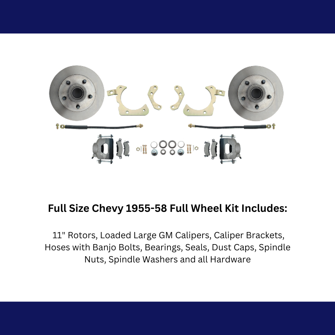 Fits 1955-1958 GM Full Size Standard Disc Brake Kit DBK5558 - Discs, Rotors, and Hardware Car Part People