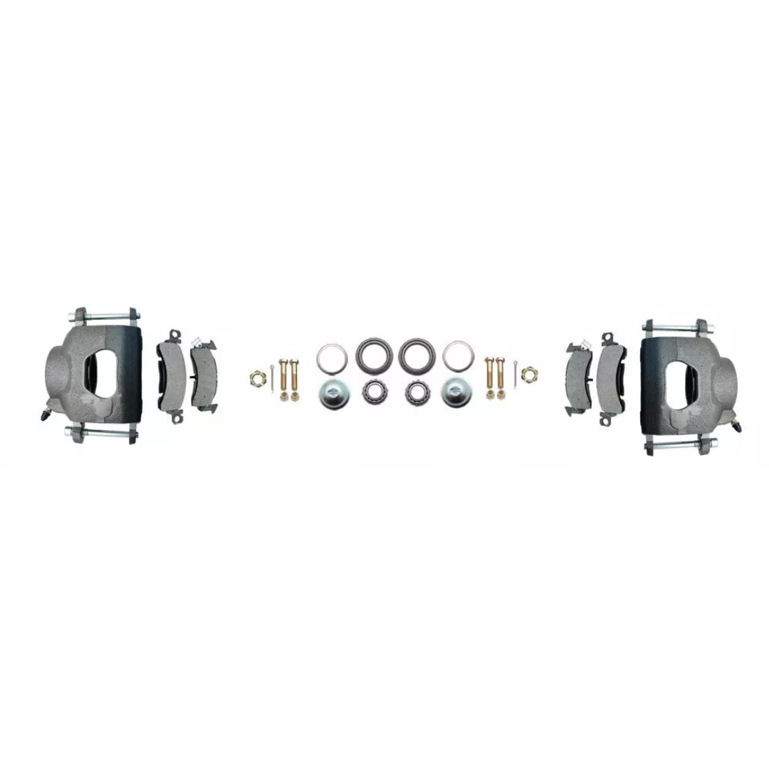 Fits 1955-1958 GM Full Size Disc Brake Kit Drilled/Slotted Rotors DBK5558LX - Discs, Rotors, and Hardware Car Part People