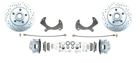 Fits 1957-1972 Full Size Ford Disc Brake Kit w/Drilled & Slotted Rotor DBK5772LX - Discs, Rotors, and Hardware Car Part People