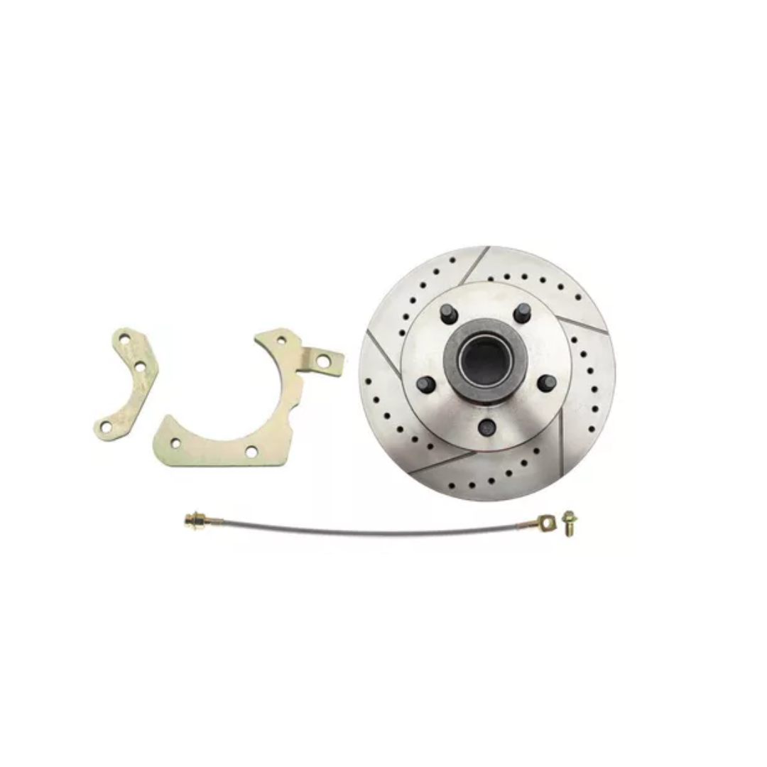 Fits 1959-1964 GM Full Size Disc Brake Kit Drilled/Slotted Rotors DBK5964LX - Discs, Rotors, and Hardware Car Part People