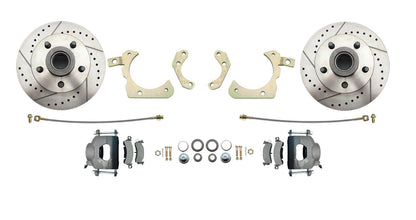 Fits 1959-1964 GM Full Size Disc Brake Kit Drilled/Slotted Rotors DBK5964LX - Discs, Rotors, and Hardware Car Part People