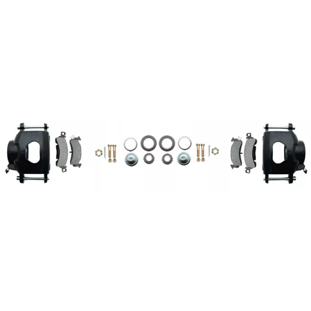 Fits 1959-64 GM Full Size Disc Brake Kit Drilled/Slotted Rotors-Black DBK5964LXB - Discs, Rotors, and Hardware Car Part People